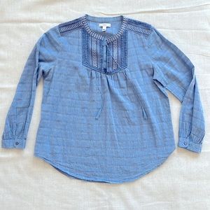 J. Crew women’s size 6 blue cotton blouse